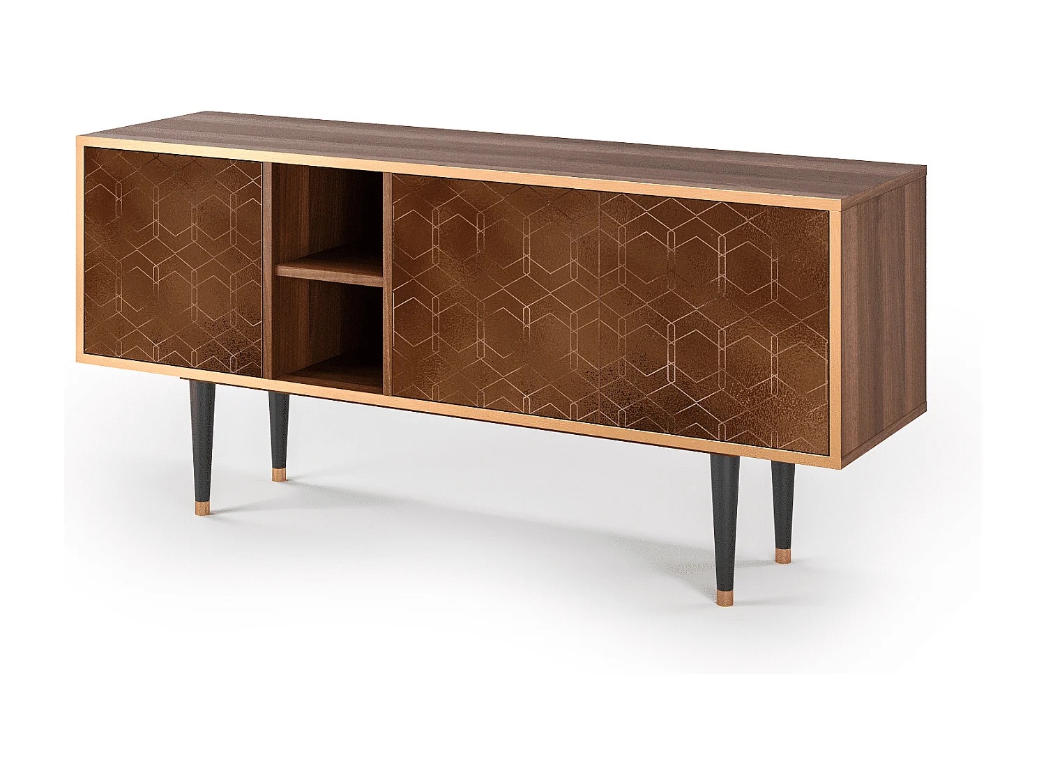 Szafka RTV - 150х69х41 cm - T5 - Chocolate Bar, Orzech