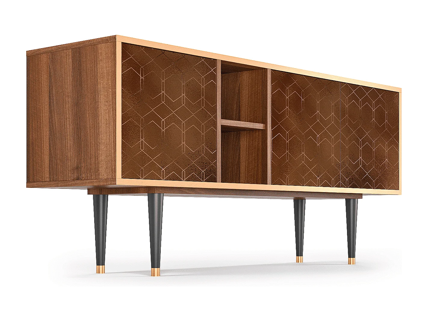 Szafka RTV - 150х69х41 cm - T5 - Chocolate Bar, Orzech