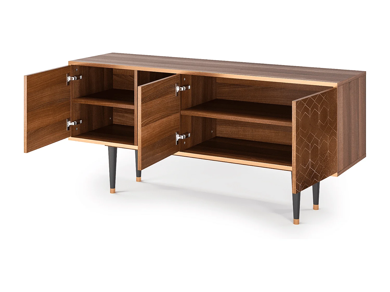 Szafka RTV - 150х69х41 cm - T5 - Chocolate Bar, Orzech