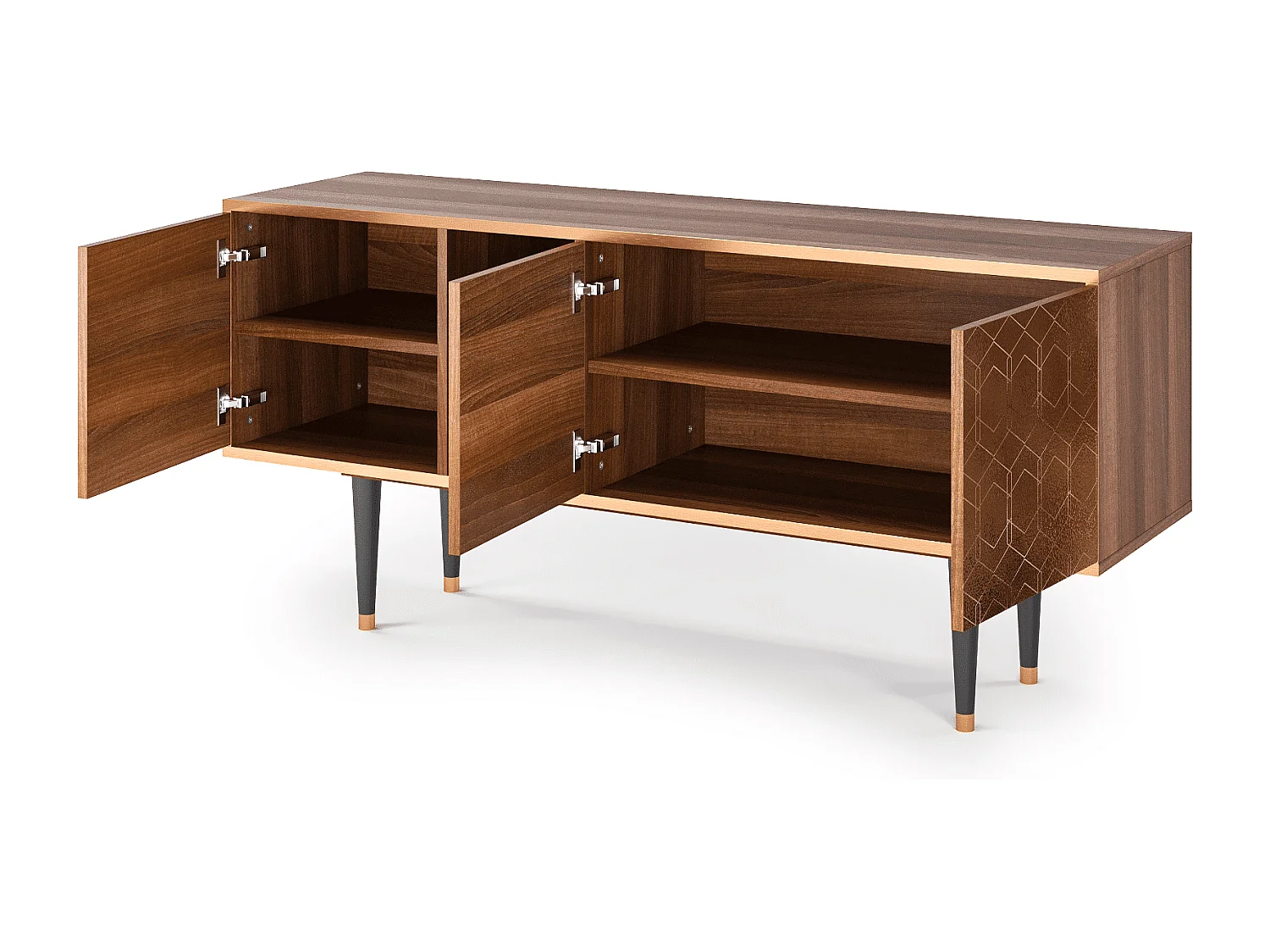 TV-meubel - 150х69х41 cm - T5 - Chocolate Bar, Walnoot