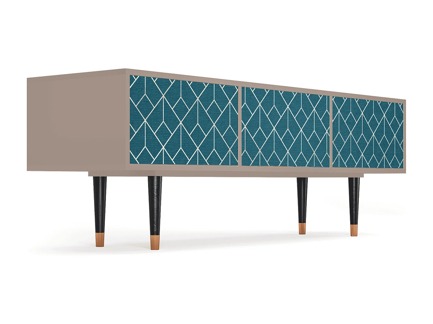 Meuble TV - 170х59х48 cm - T4 - Turquoise Geometry, Latte