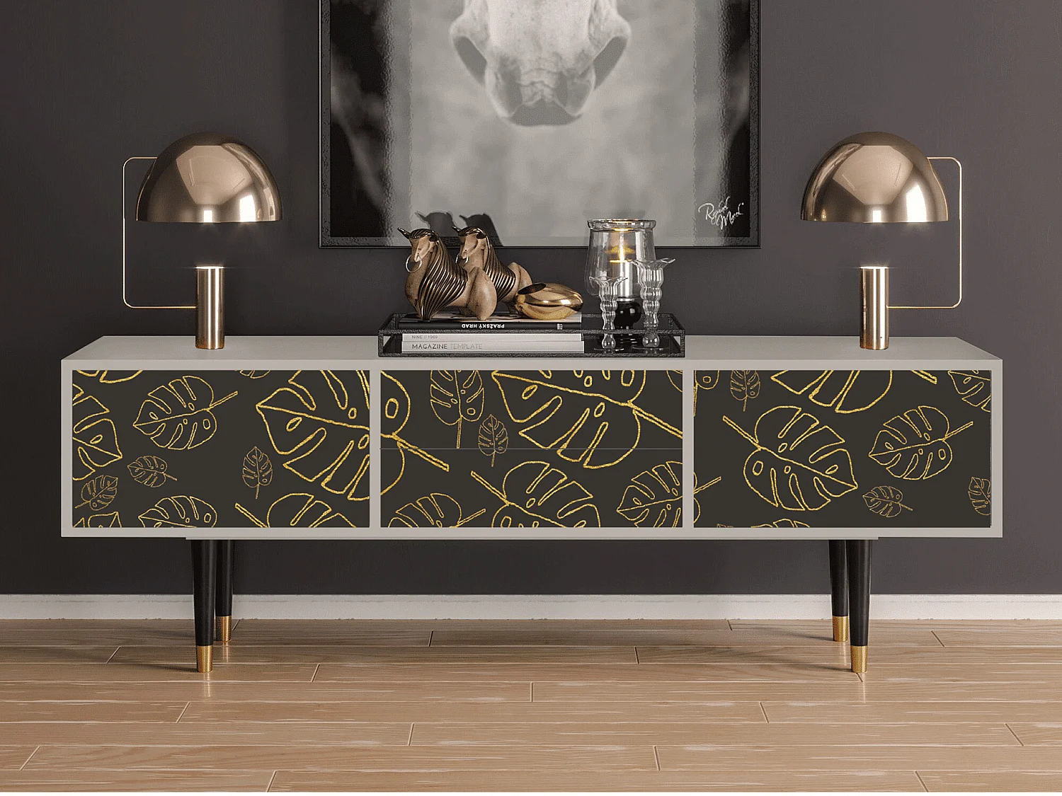 TV-Möbel - 170х59х48 cm - T4 - Fall Of The Leaves, Sand