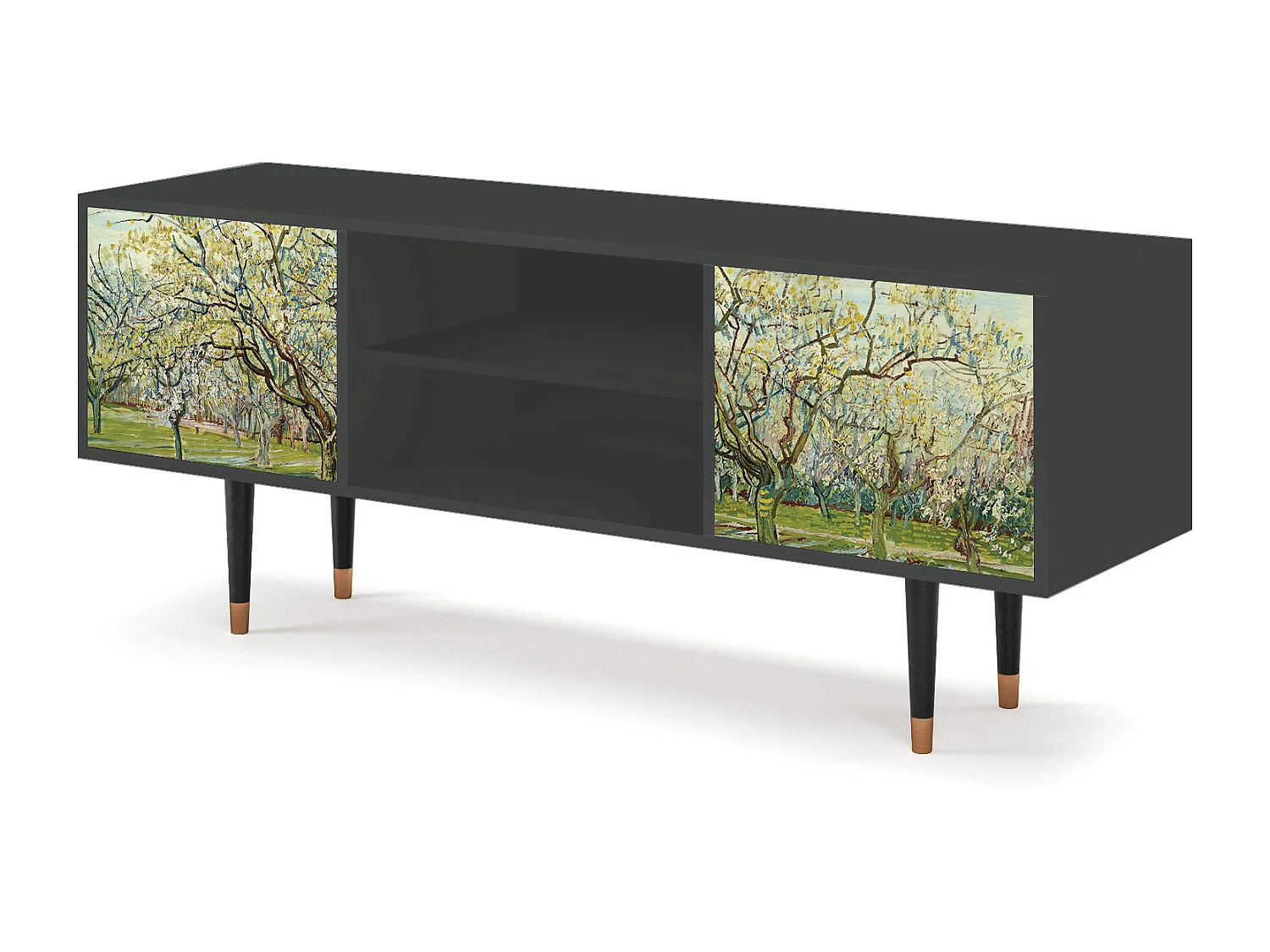 Mobile TV - 170х69х48 cm - T2 - The Bianco Orchard, Antracite