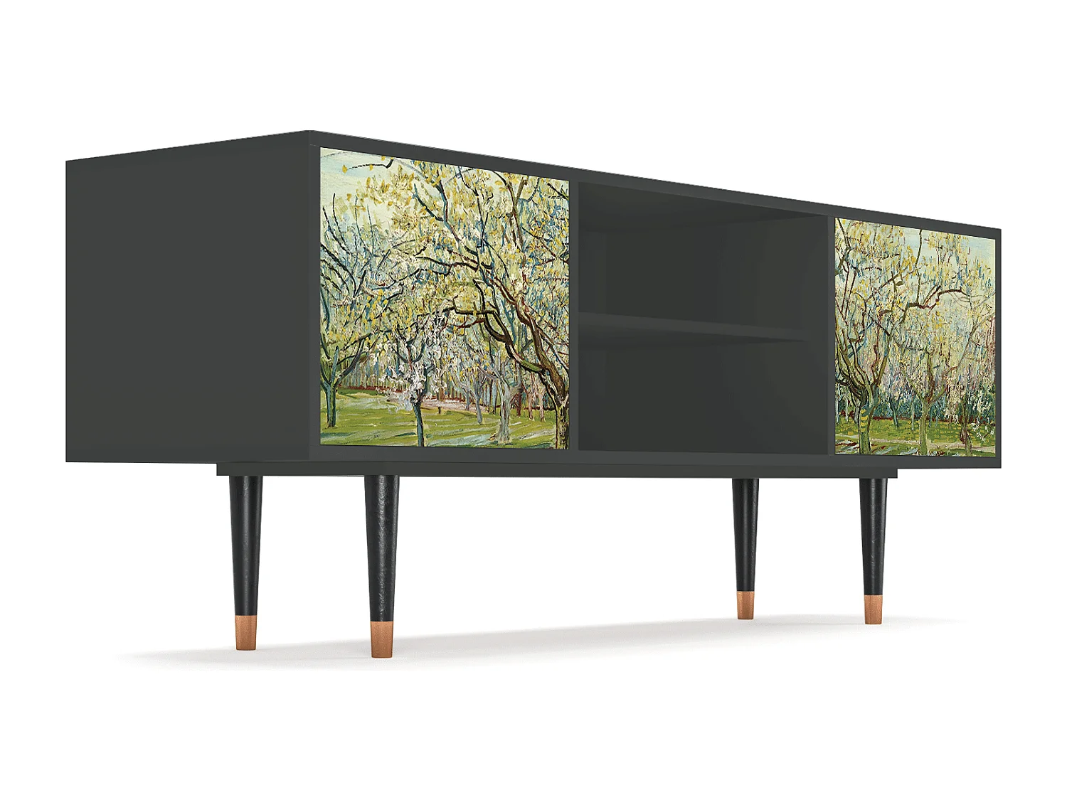 Mobile TV - 170х69х48 cm - T2 - The Bianco Orchard, Antracite