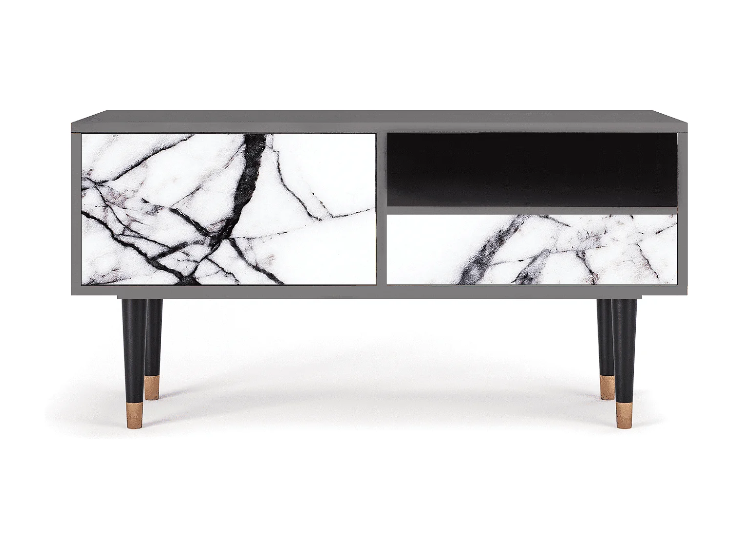 Szafka RTV - 115х59х48 cm - T3 - Raven Marble, Piaskowy