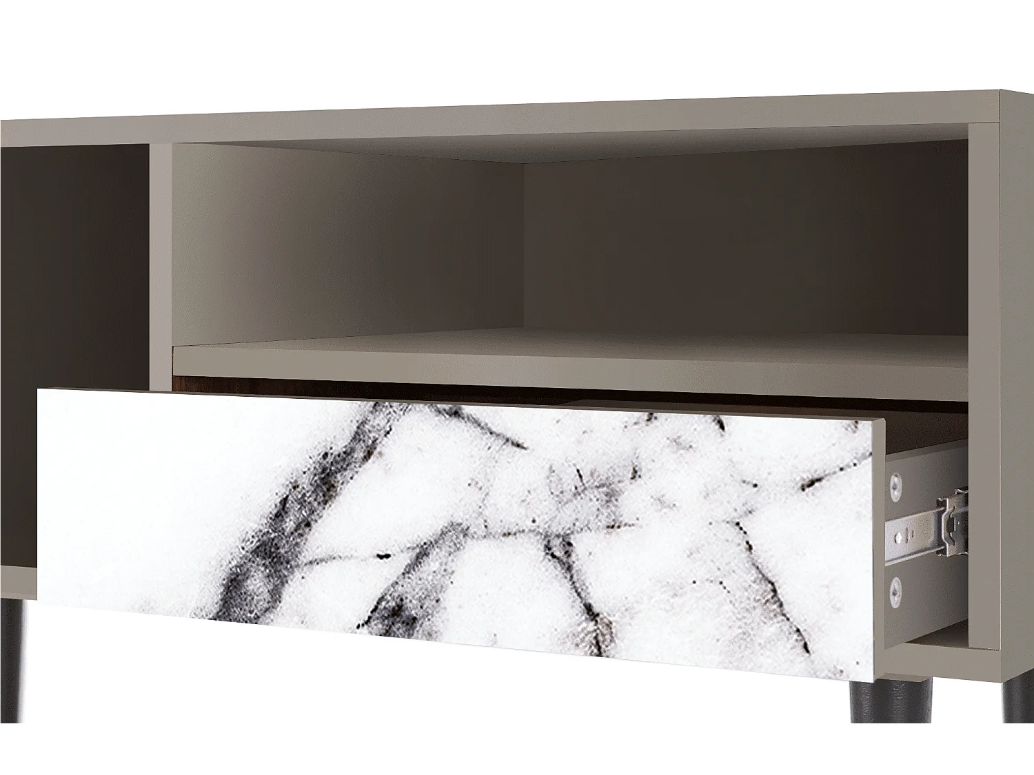 Szafka RTV - 115х59х48 cm - T3 - Raven Marble, Piaskowy