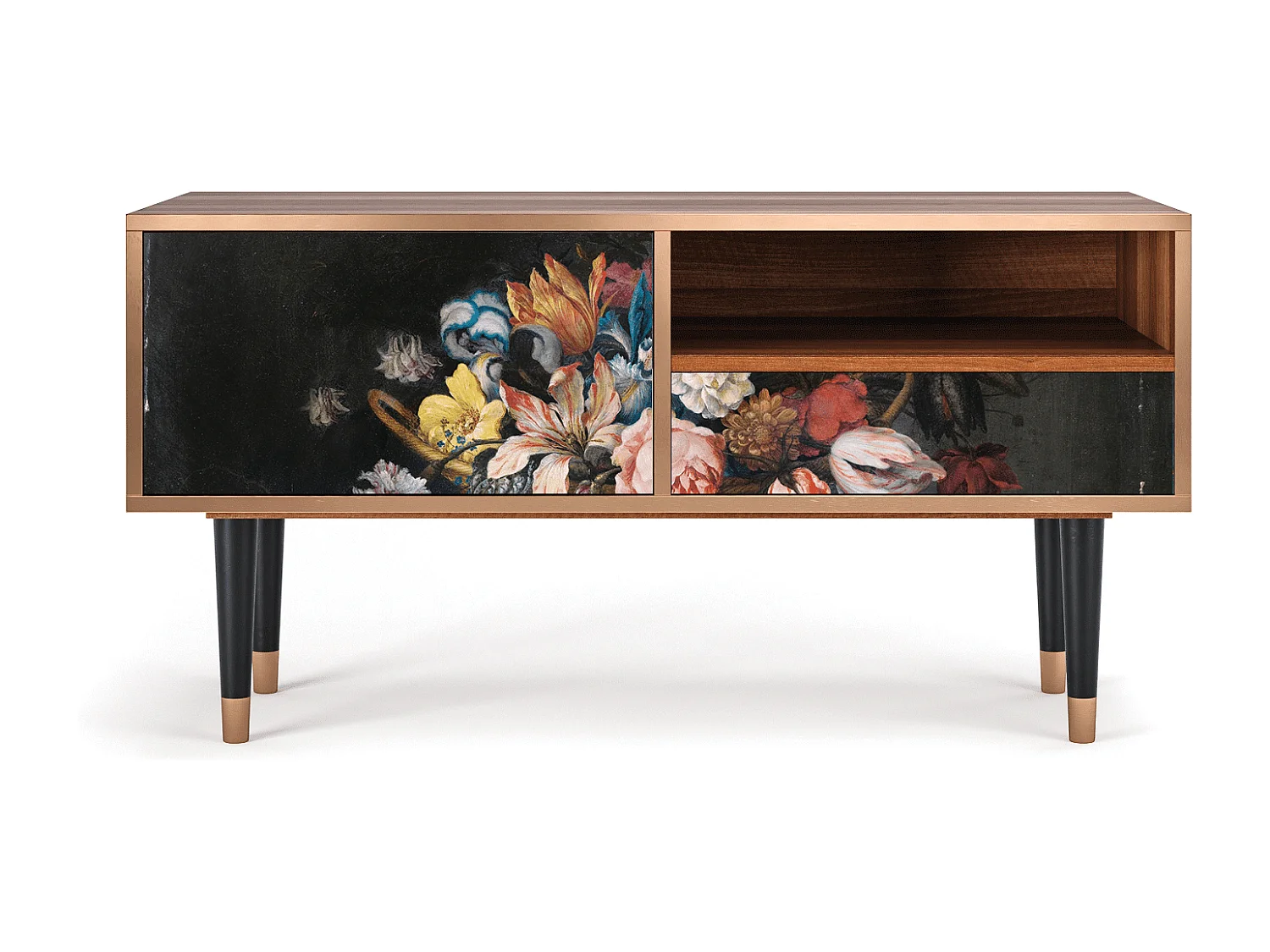 Mobile TV - 115х59х48 cm - T3 - Still Life with Flowers, Noce