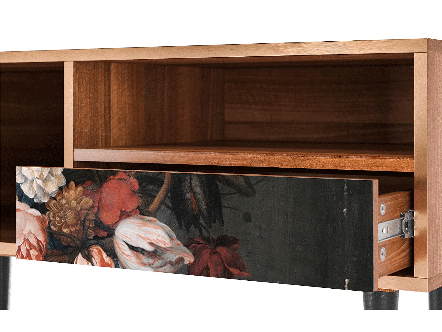 Mobile TV - 115х59х48 cm - T3 - Still Life with Flowers, Noce