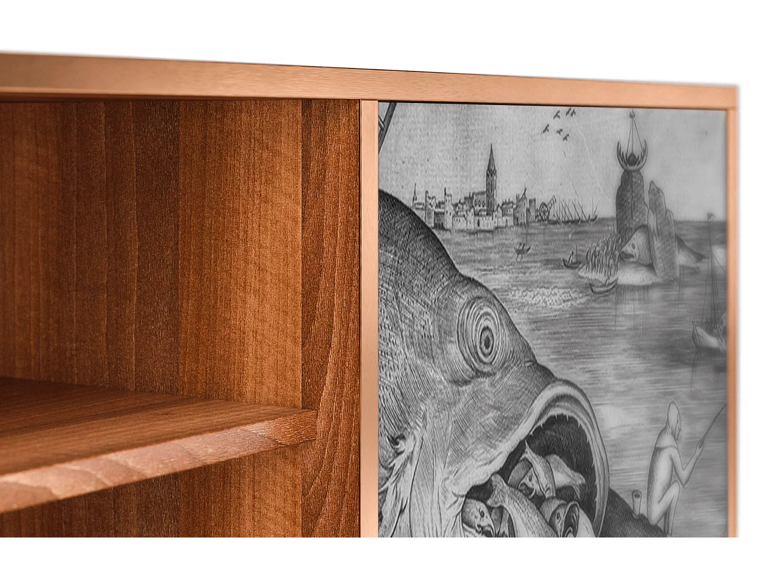 Meuble TV - 170х69х48 cm - T2 - Big Fish Eat Little, Noyer