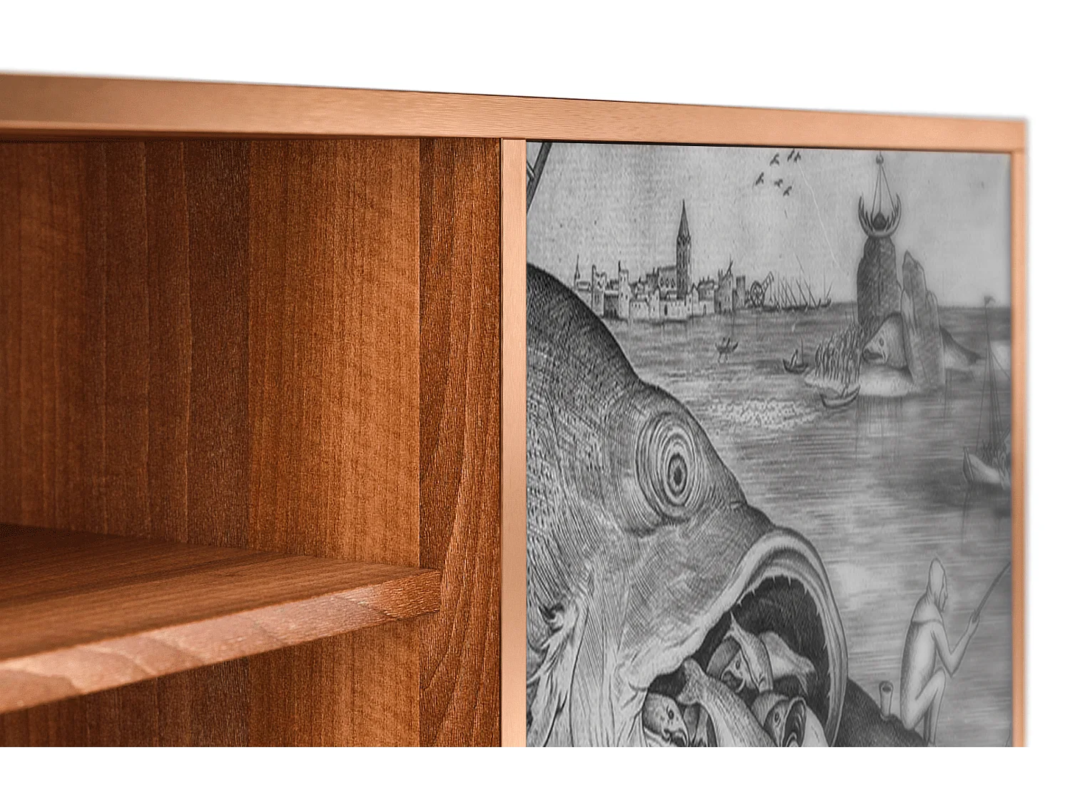 Mueble de TV - 170х69х48 cm - T2 - Big Fish Eat Little, Nogal