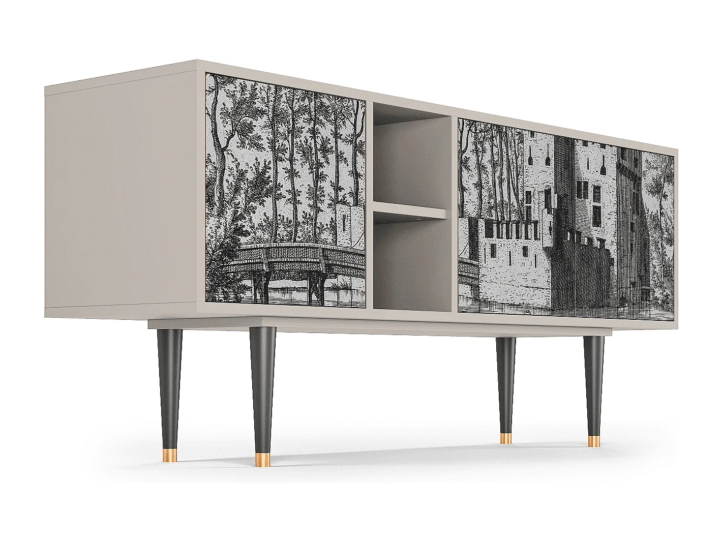 Meuble TV - 150х69х41 cm - T5 - Castle by Breugel, Sable