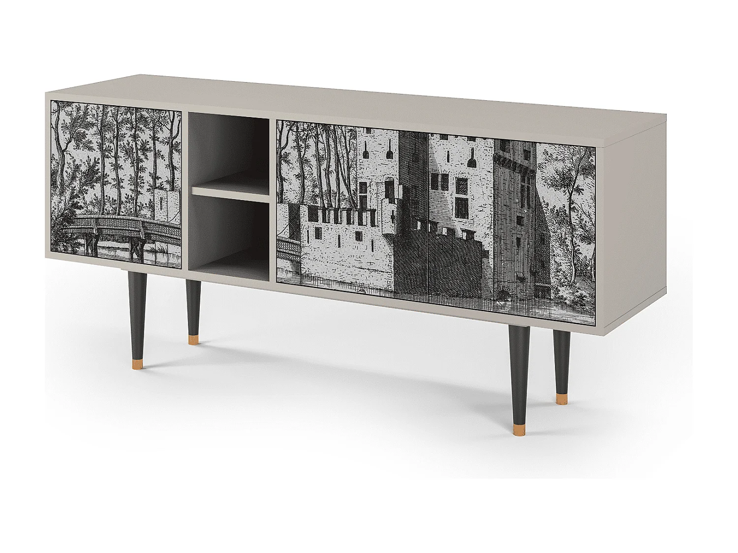 Meuble TV - 150х69х41 cm - T5 - Castle by Breugel, Sable