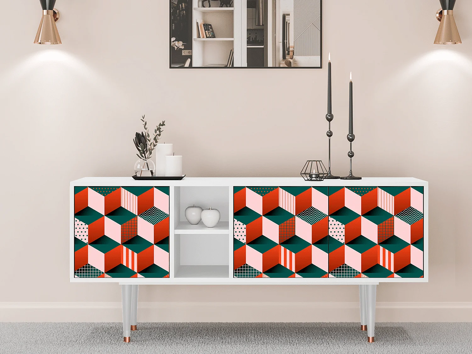 Mobile TV - 150х69х41 cm - T5 - Pepsi-Cola, Bianco