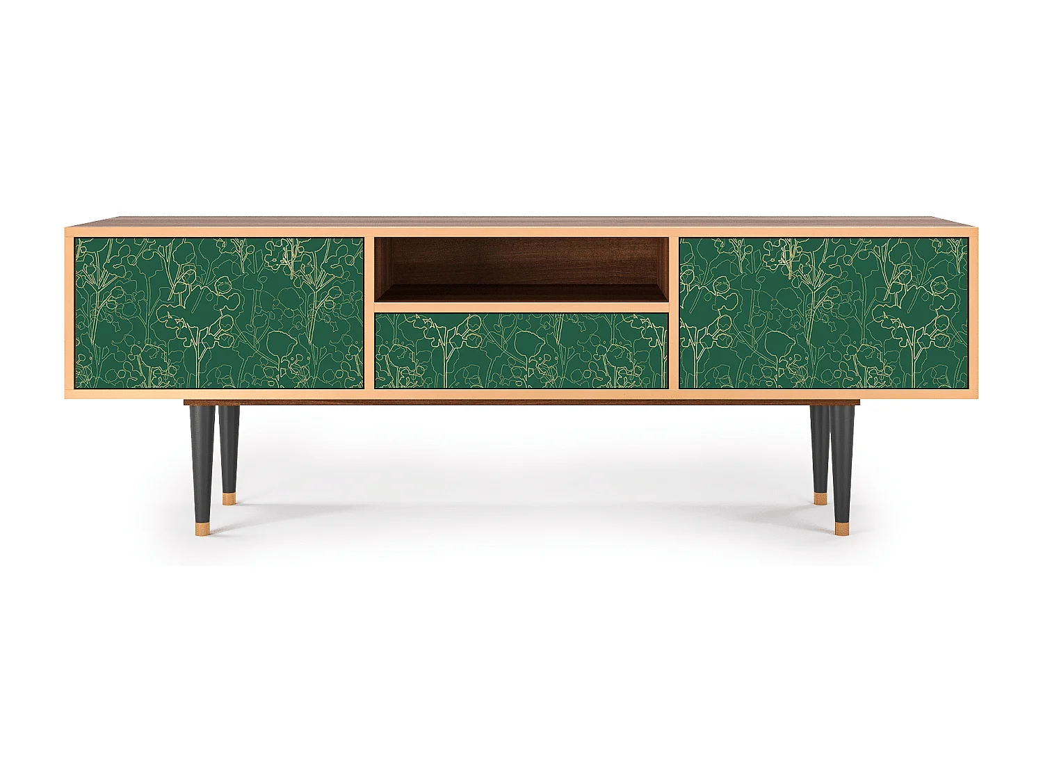 Meuble TV - 170х59х41 cm - T6 - Emerald Forest, Noyer