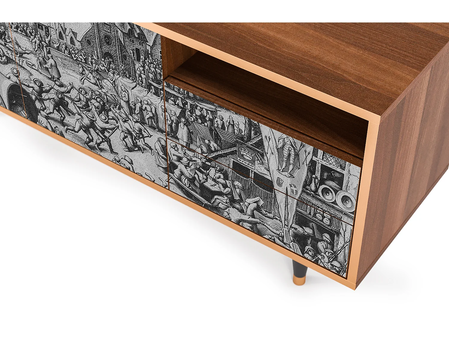 Meuble TV - 125х56х41 cm - T7 - The Festival of Saint, Noyer