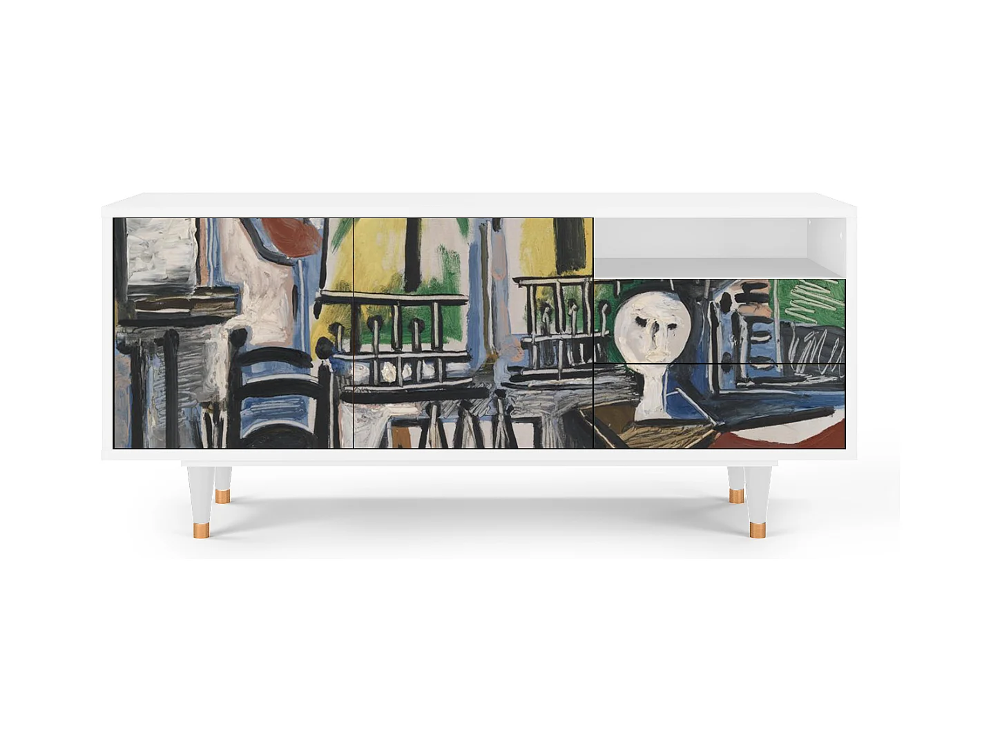 TV-Möbel - 125х56х41 cm - T7 - The Studio , Weiß