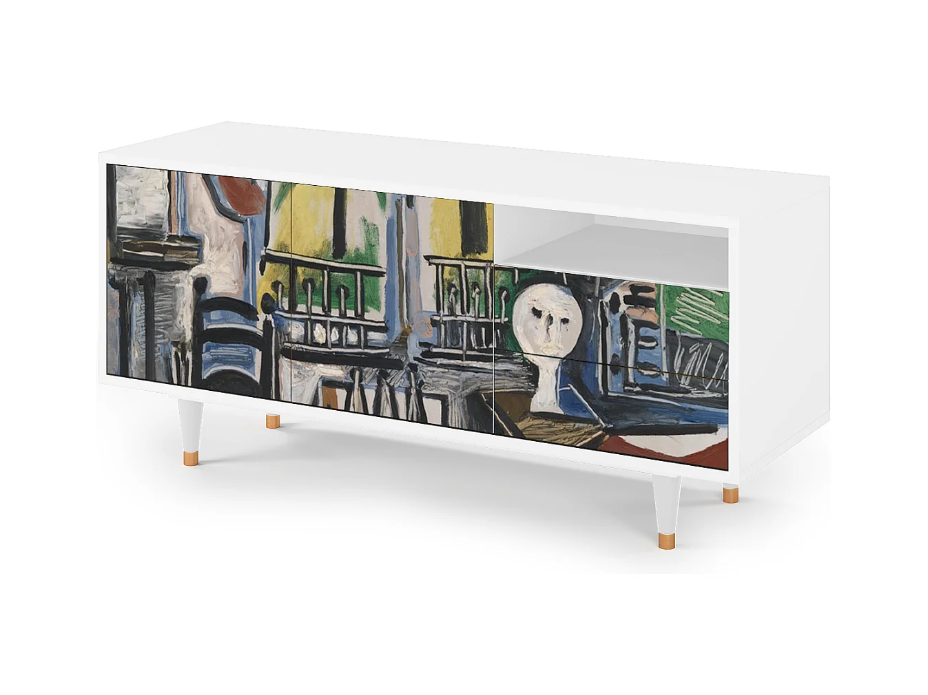 TV-Möbel - 125х56х41 cm - T7 - The Studio , Weiß