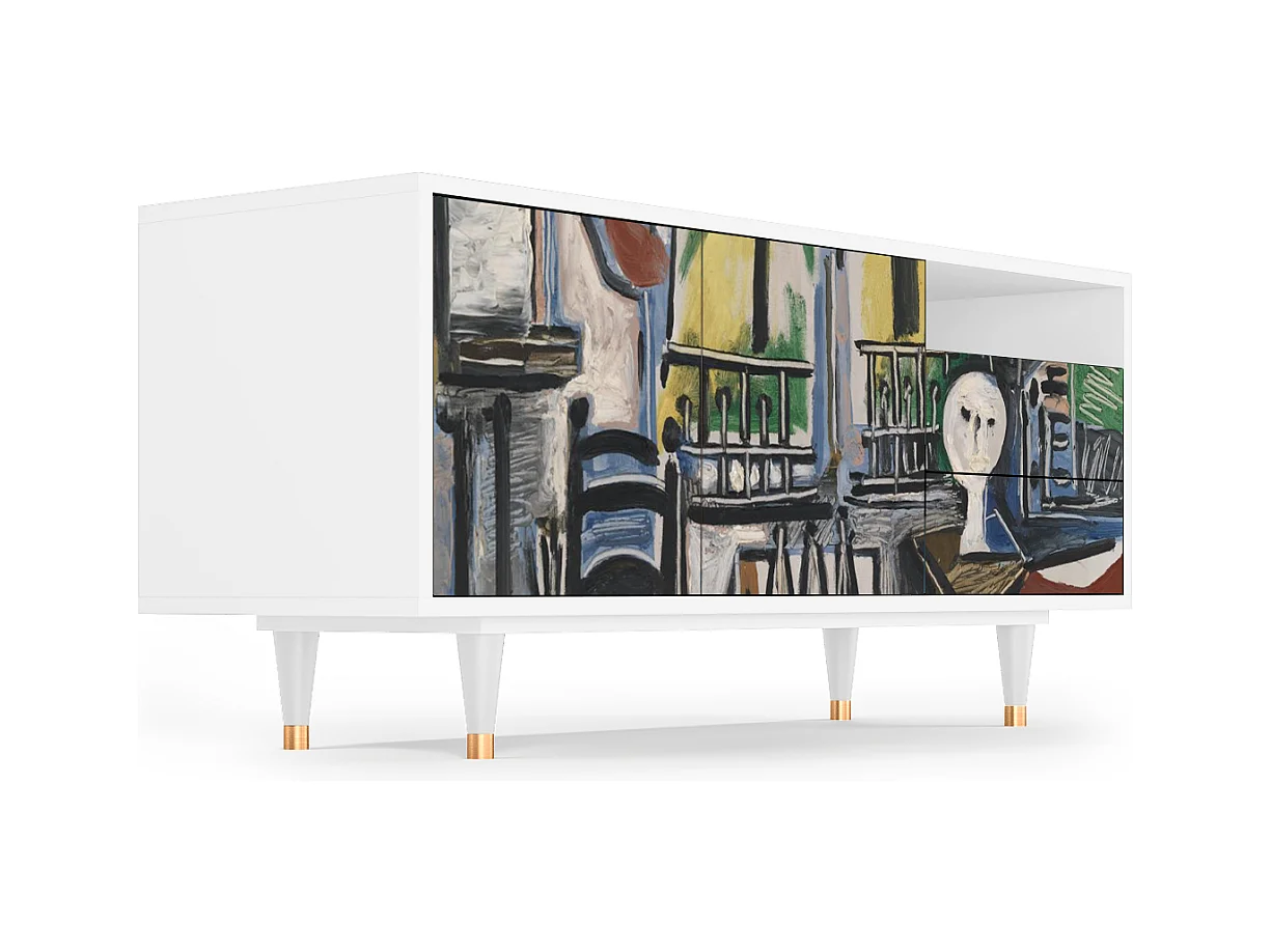 TV-Möbel - 125х56х41 cm - T7 - The Studio , Weiß