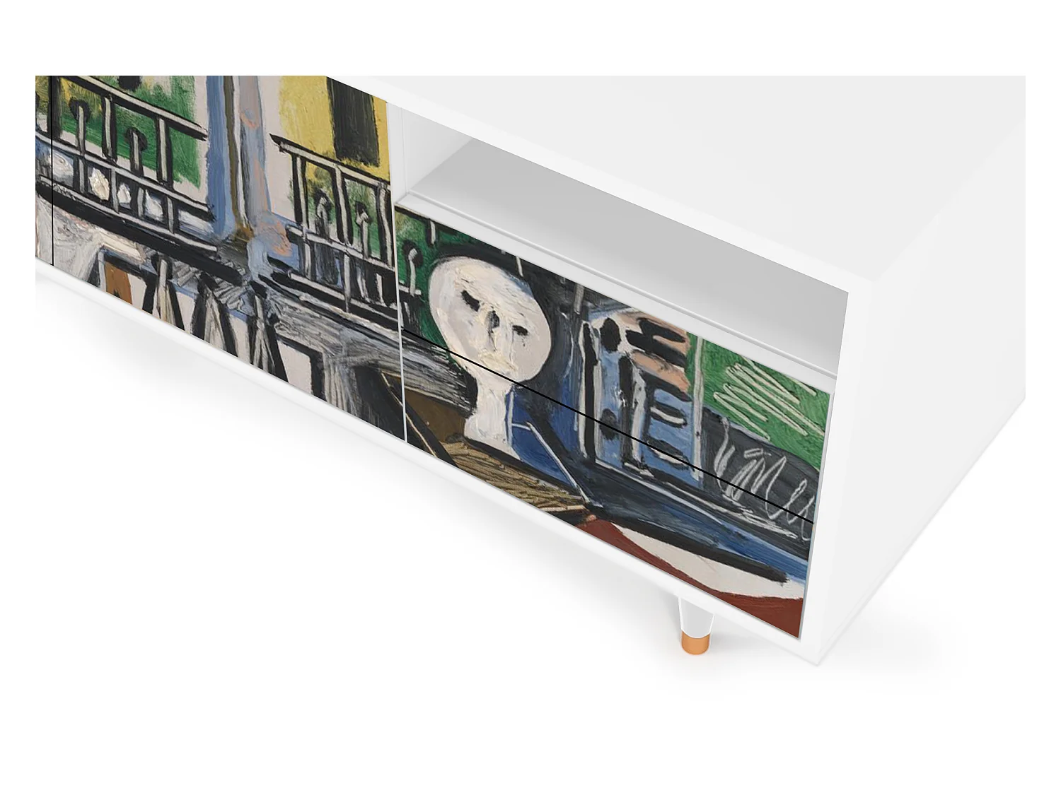 TV-Möbel - 125х56х41 cm - T7 - The Studio , Weiß