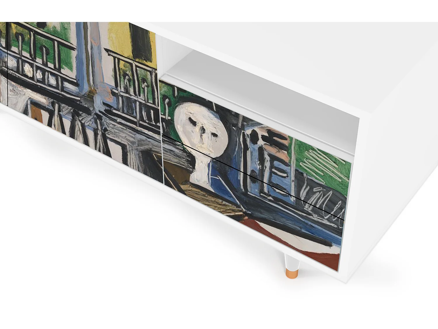 Meuble TV - 125х56х41 cm - T7 - The Studio , Blanc