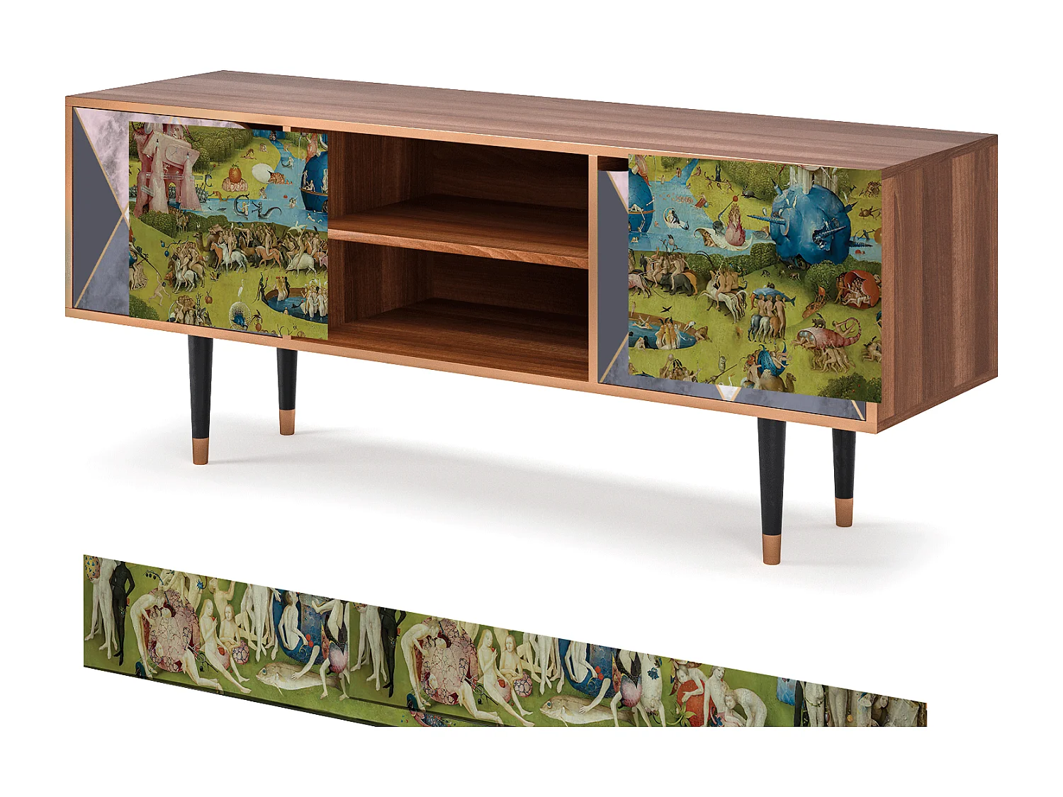 Meuble TV - 170х69х48 cm - T2 - The Garden 2 by Bosch, Noyer