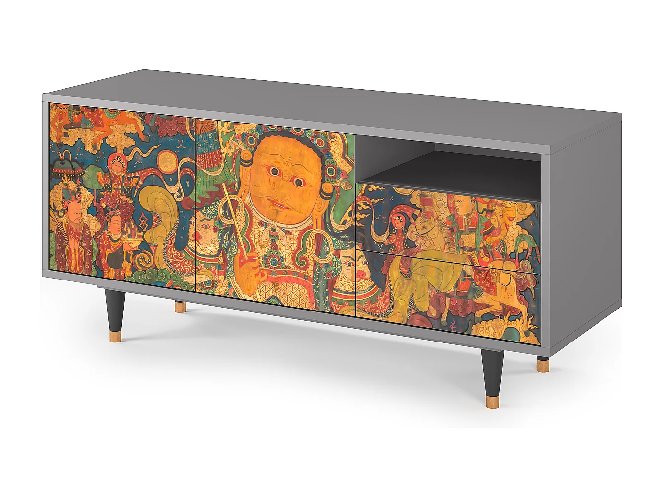 Meuble TV - 125х56х41 cm - T7 - God by Vaisravana , Gris