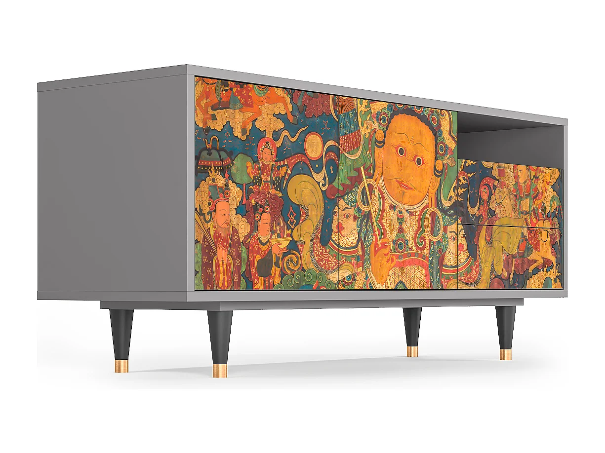 Meuble TV - 125х56х41 cm - T7 - God by Vaisravana , Gris