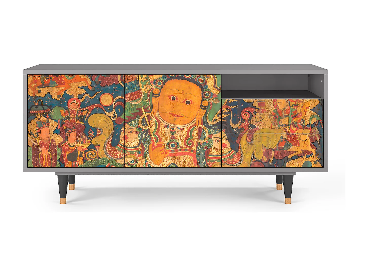 Meuble TV - 125х56х41 cm - T7 - God by Vaisravana , Gris