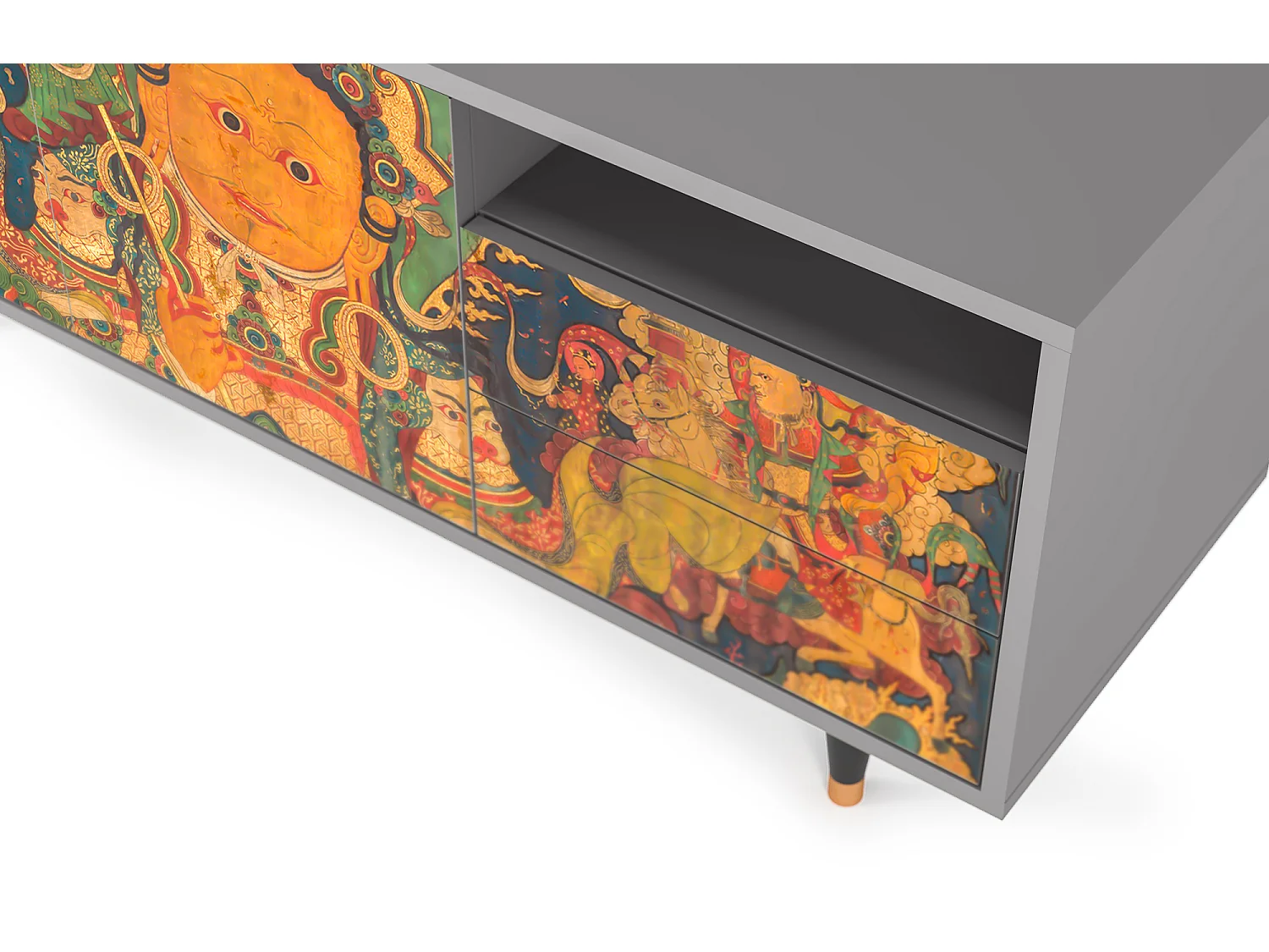 Mobile TV - 125х56х41 cm - T7 - God by Vaisravana , Grigio