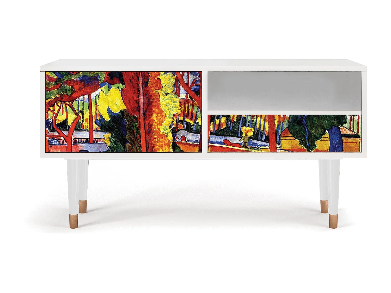 Mueble de TV - 115х59х48 cm - T3 - The Turning Road, Blanco