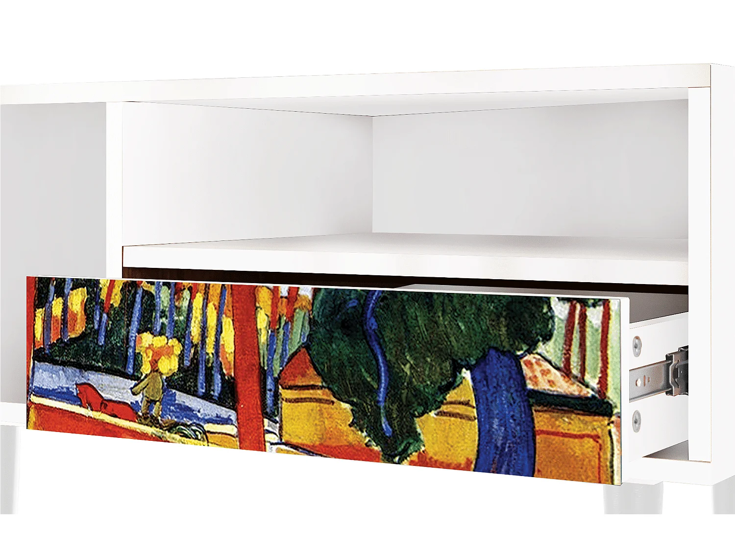 Mueble de TV - 115х59х48 cm - T3 - The Turning Road, Blanco