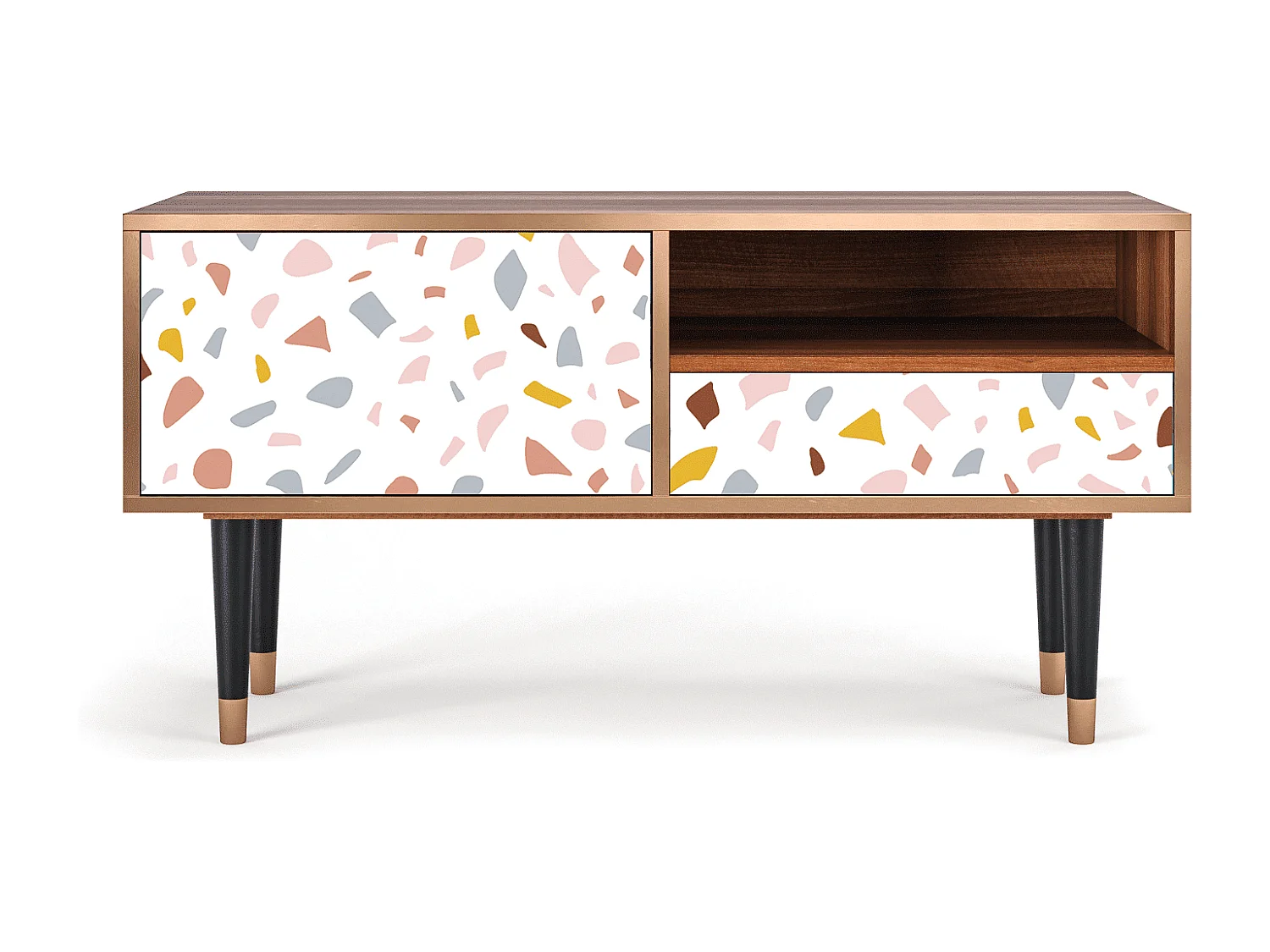 Mobile TV - 115х59х48 cm - T3 - Marmelade Cheese, Noce