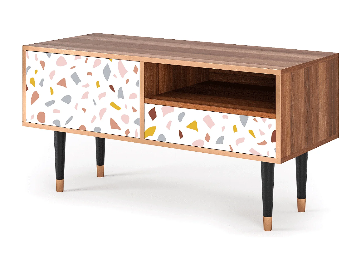 Mobile TV - 115х59х48 cm - T3 - Marmelade Cheese, Noce