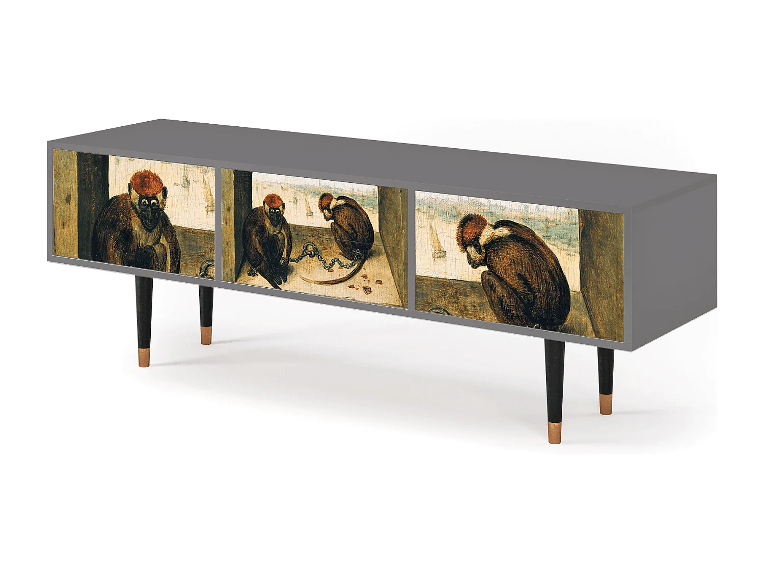 Mueble de TV - 170х59х48 cm - T4 - Two Monkeys, Gris