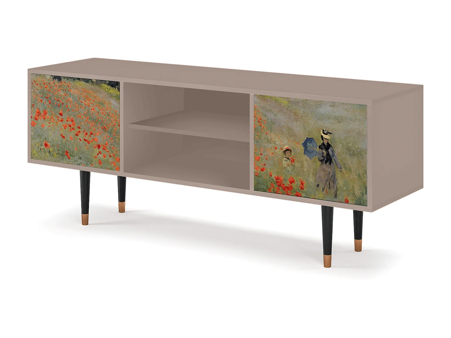 Meuble TV - 170х69х48 cm - T2 - The Poppy Field   , Latte