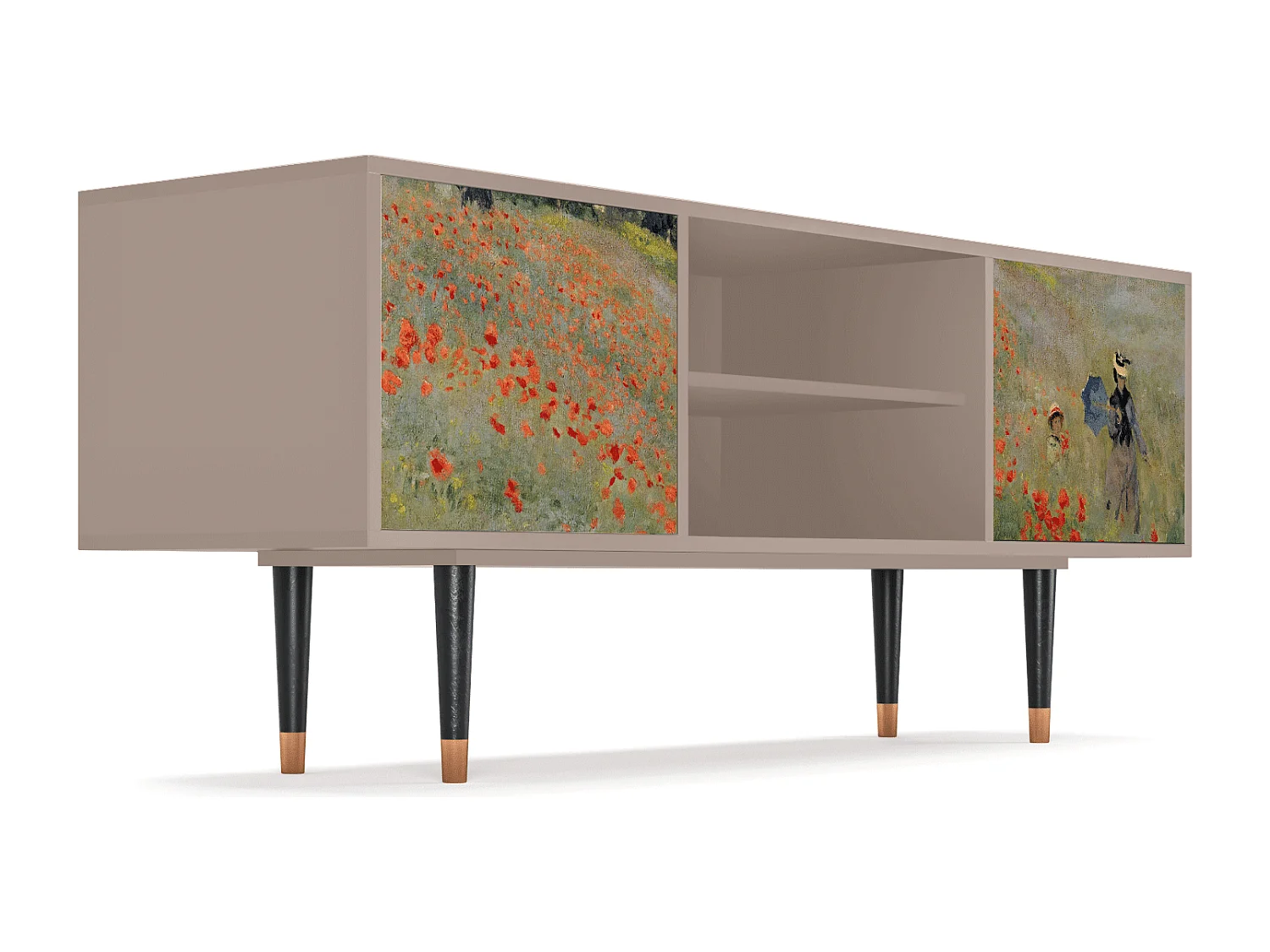 Meuble TV - 170х69х48 cm - T2 - The Poppy Field   , Latte