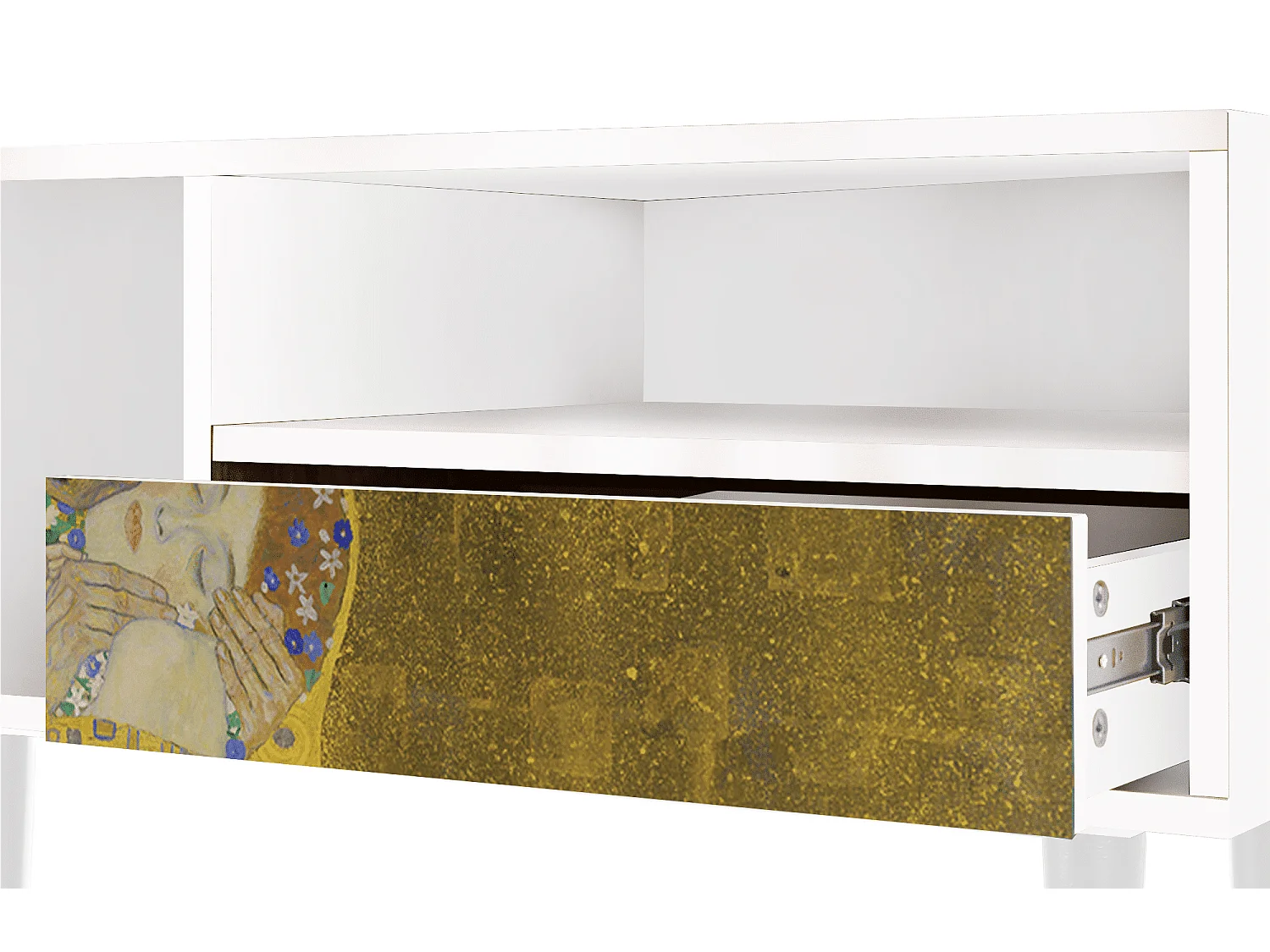 Mobile TV - 115х59х48 cm - T3 - The Kiss by Klimt , Bianco