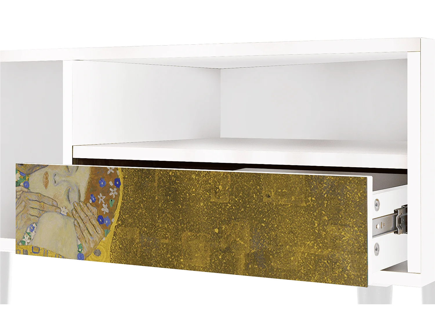 Mobile TV - 115х59х48 cm - T3 - The Kiss by Klimt , Bianco