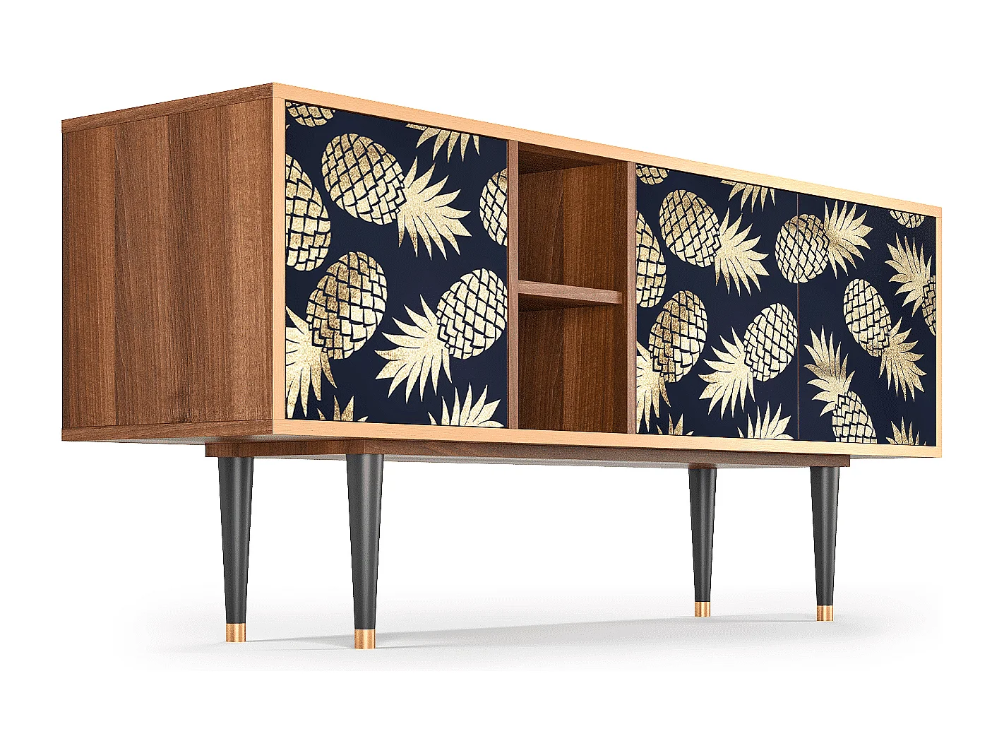 TV-Möbel - 150х69х41 cm - T5 - Sunny Pineaple, Walnuss