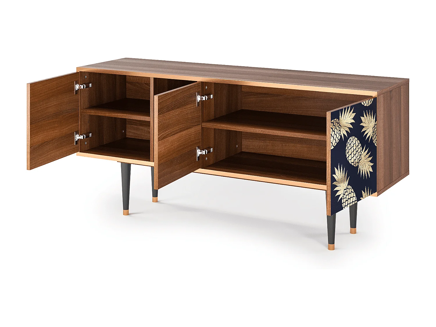 TV-Möbel - 150х69х41 cm - T5 - Sunny Pineaple, Walnuss