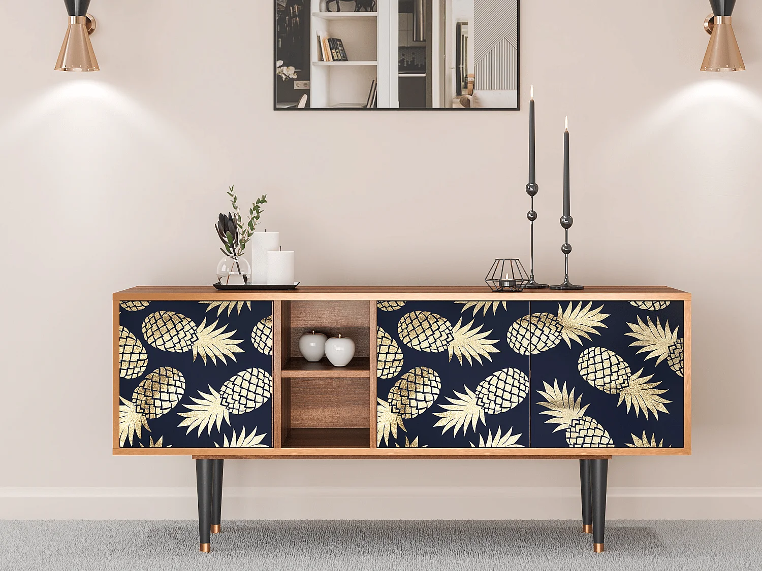 TV-meubel - 150х69х41 cm - T5 - Sunny Pineaple, Walnoot