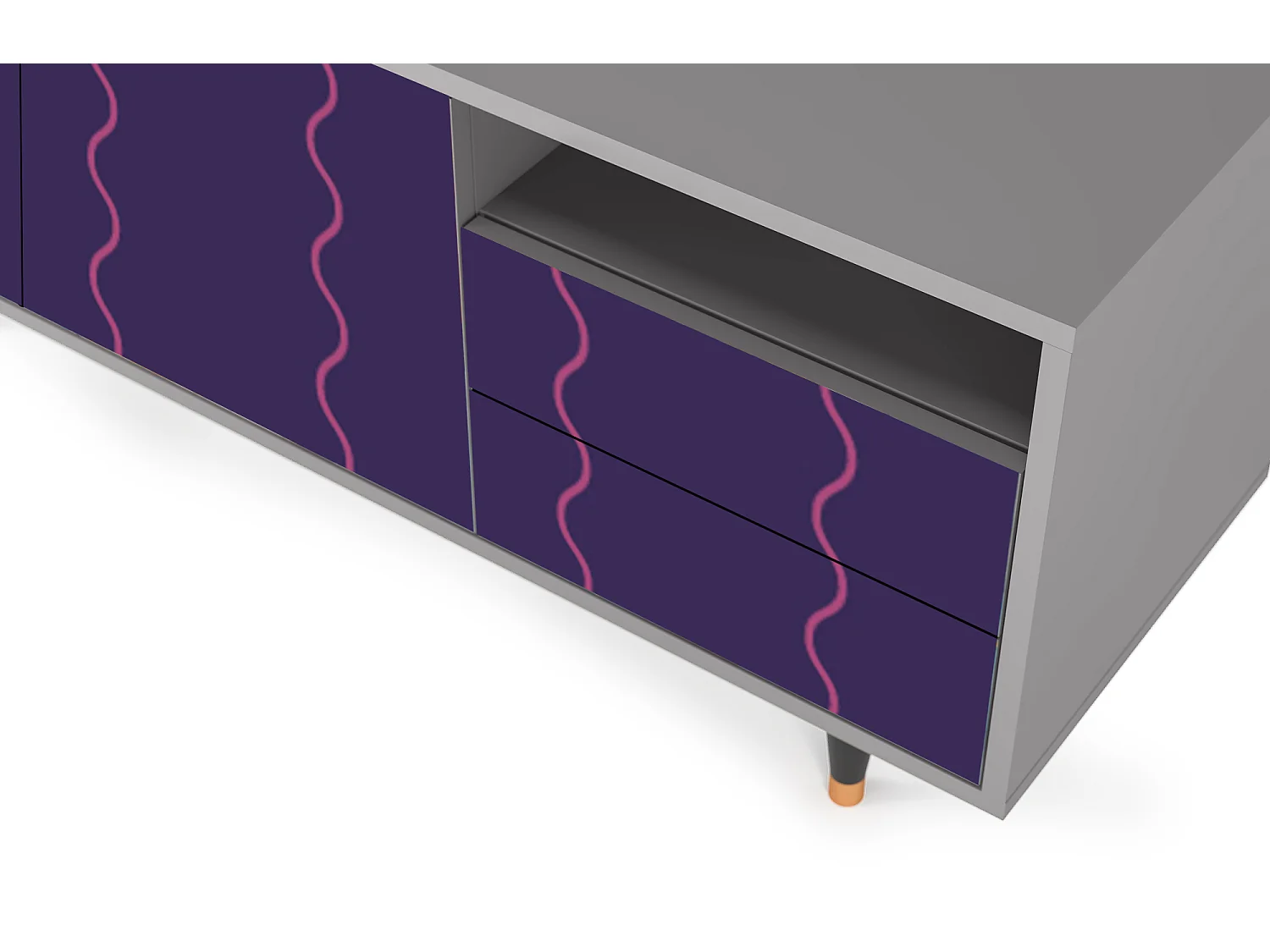 Mobile TV - 125х56х41 cm - T7 - Grape Maccaroni, Grigio