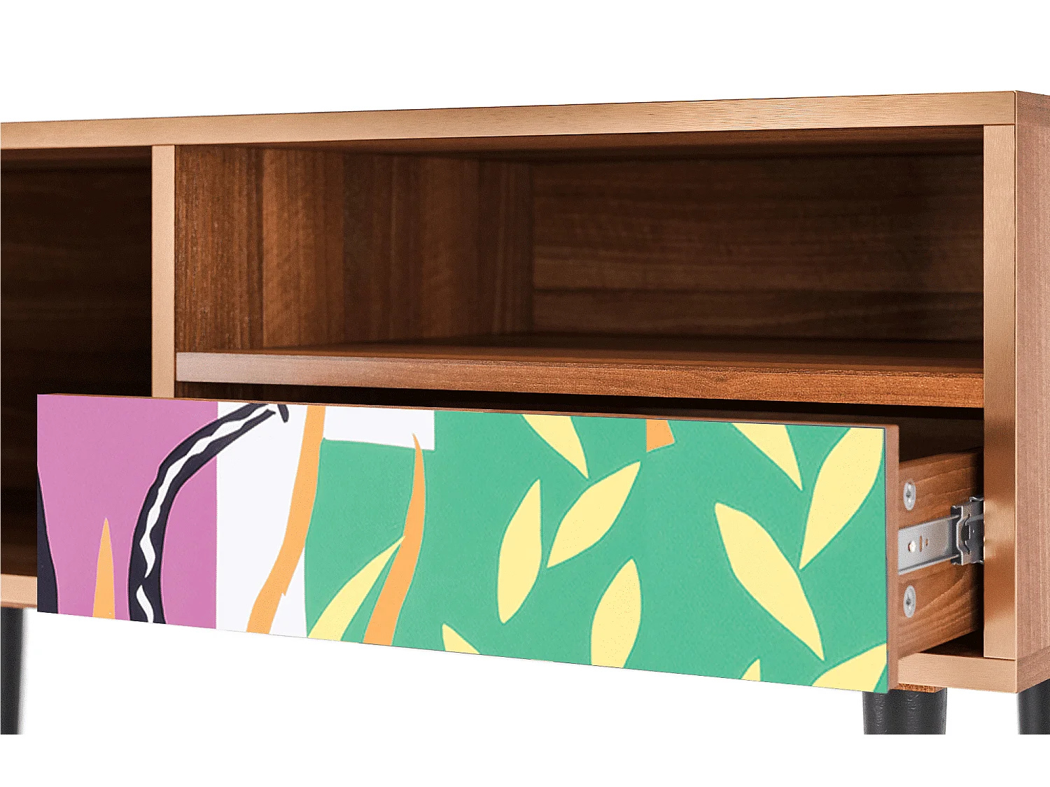 Meuble TV - 115х59х48 cm - T3 - La Tristesse du Roi, Noyer