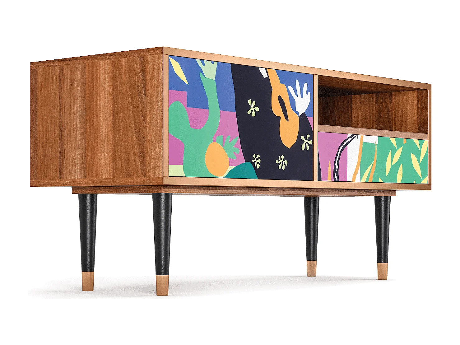 Meuble TV - 115х59х48 cm - T3 - La Tristesse du Roi, Noyer