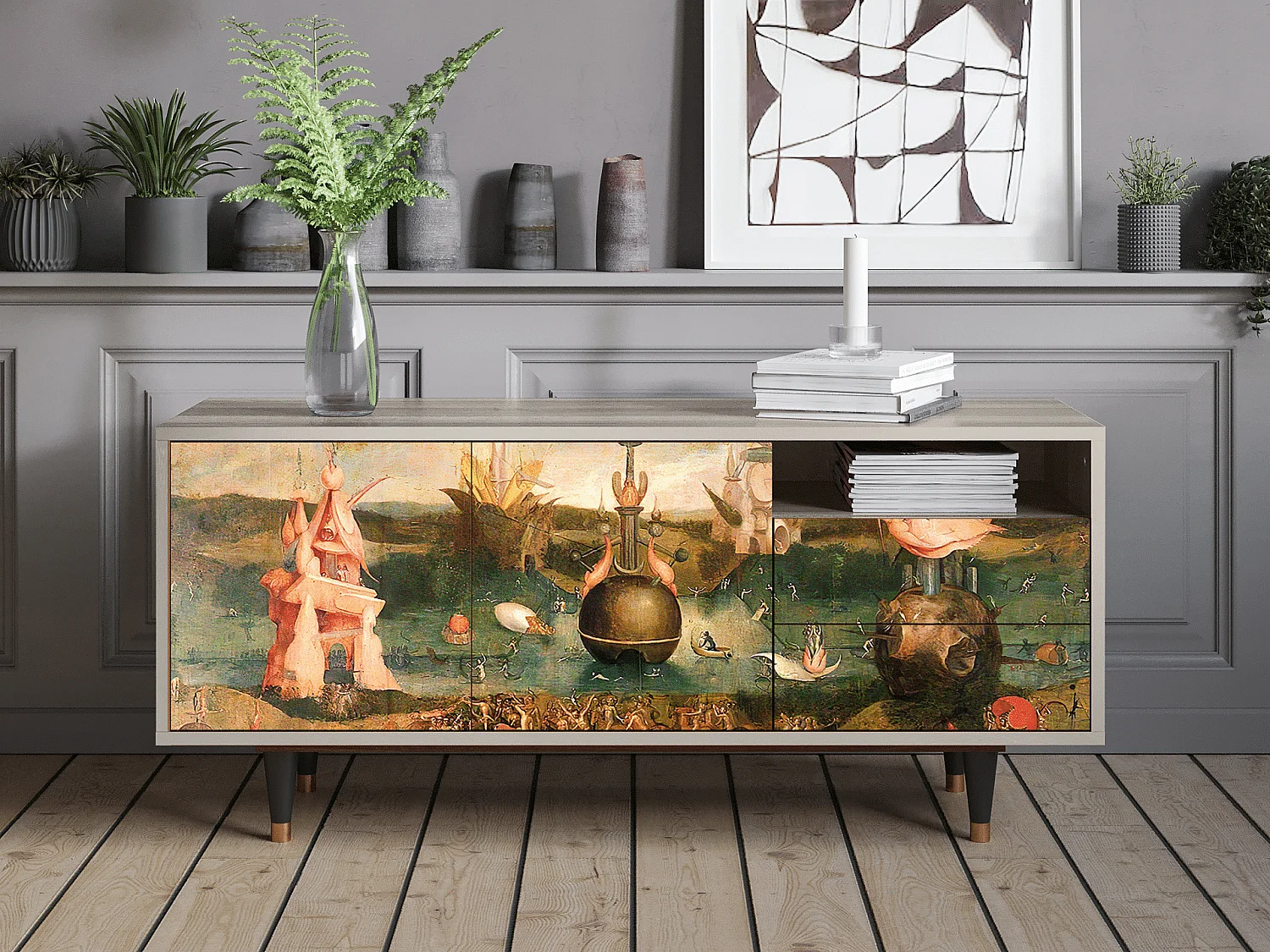 TV-Möbel - 125х56х41 cm - T7 - Garden of Delights , Sand