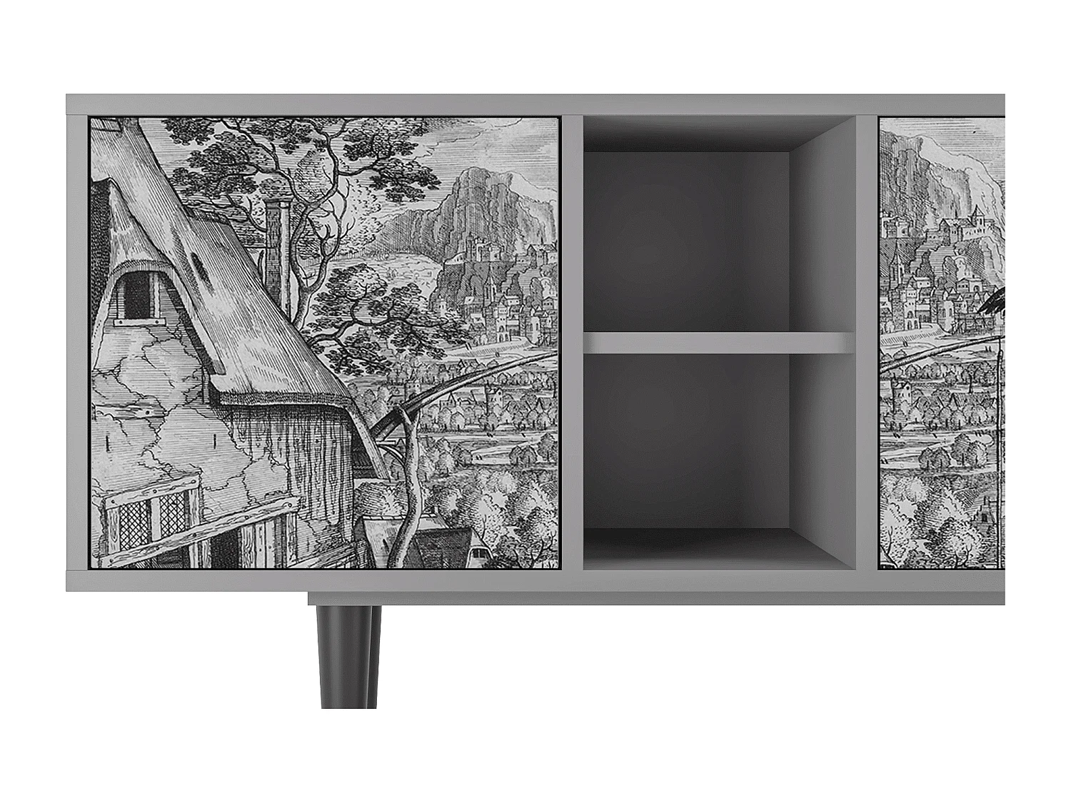 TV-Möbel - 150х69х41 cm - T5 - Departure, Grau