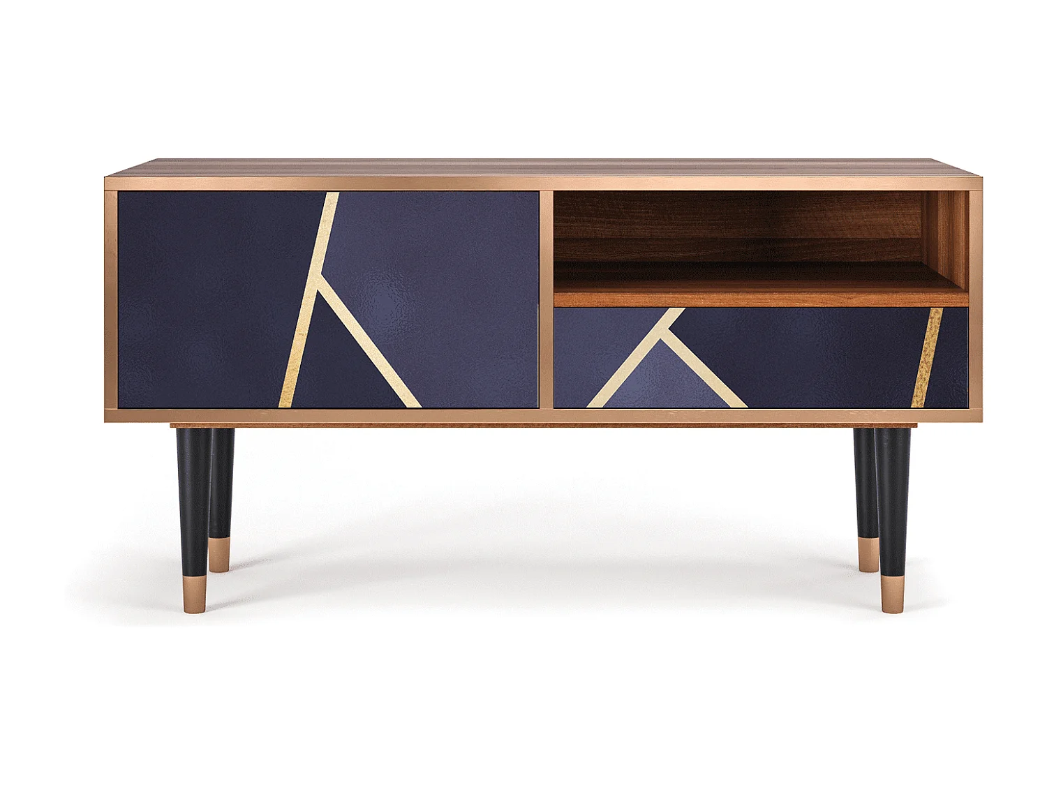 TV-Möbel - 115х59х48 cm - T3 - The Amethyst, Walnuss