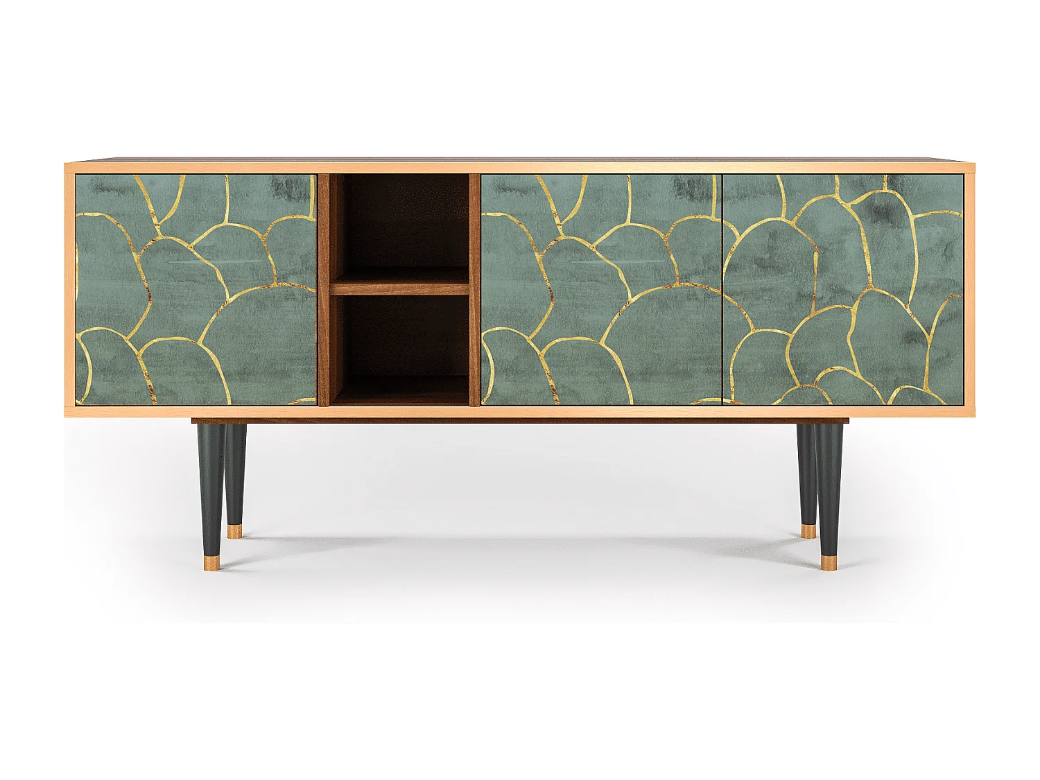 Mobile TV - 150х69х41 cm - T5 - Magnificent Water Lily, Noce