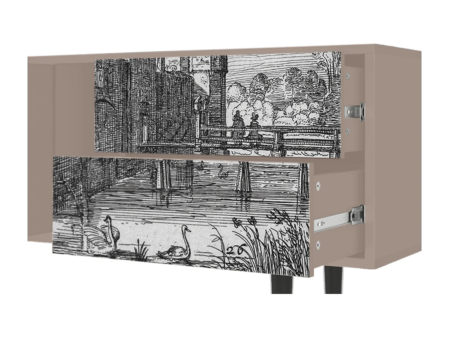 TV-Möbel - 170х69х48 cm - T1 - Castle by Breugel, Latte