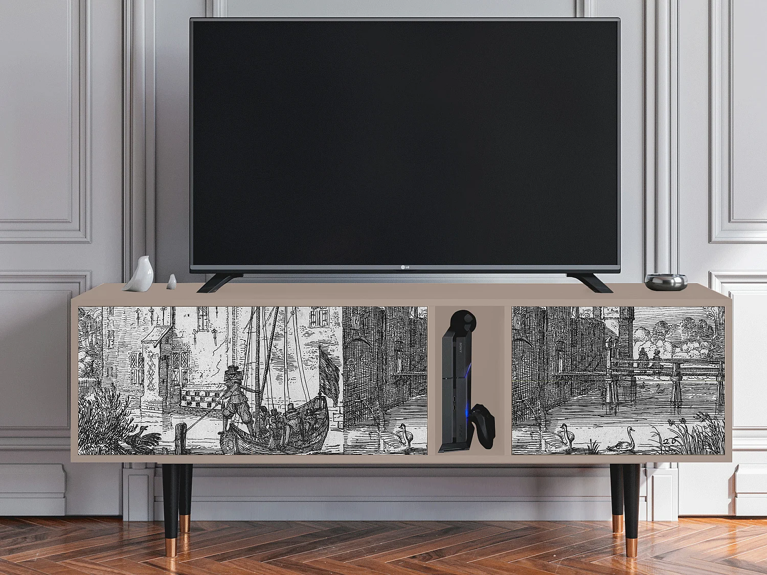 TV-Möbel - 170х69х48 cm - T1 - Castle by Breugel, Latte